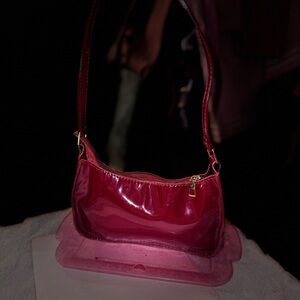 Burgundy / Glossy Red Shoulder Bag